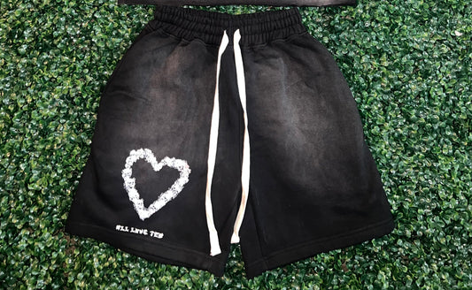 BLACK FADED SHORTS